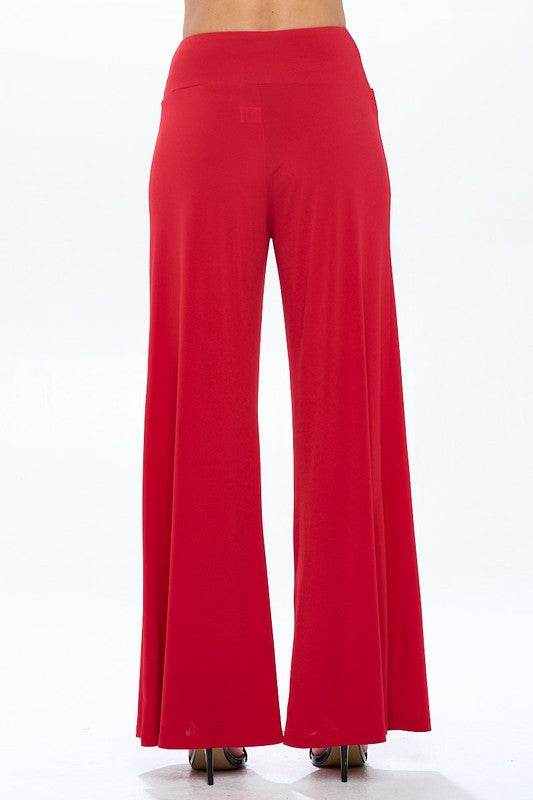 Made in USA Solid Wide Leg Pants w Thick Waistband - Shop Style & More | Fresh Looks, Everyday Deals & Free Shipping