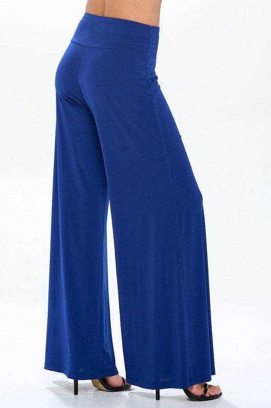 Made in USA Solid Wide Leg Pants w Thick Waistband - Shop Style & More | Fresh Looks, Everyday Deals & Free Shipping