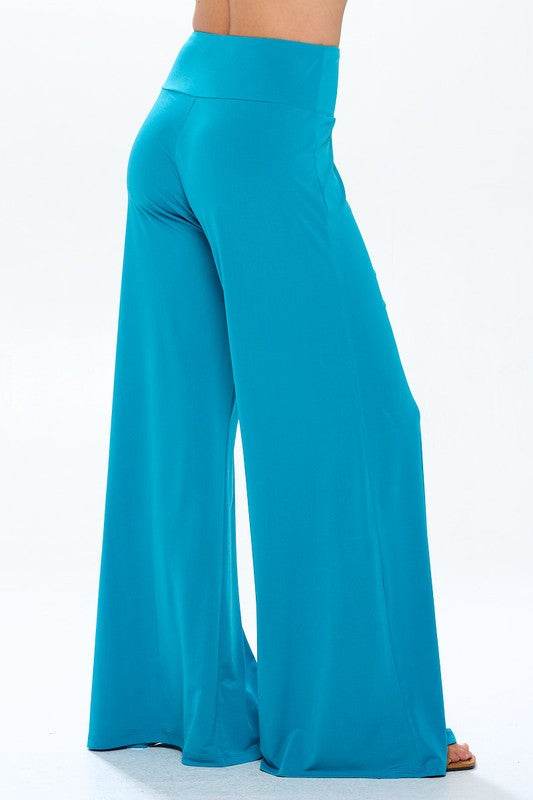 Made in USA Solid Wide Leg Pants w Thick Waistband - Shop Style & More | Fresh Looks, Everyday Deals & Free Shipping