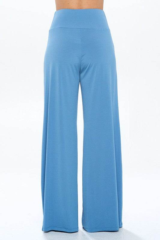 Made in USA Solid Wide Leg Pants w Thick Waistband - Shop Style & More | Fresh Looks, Everyday Deals & Free Shipping