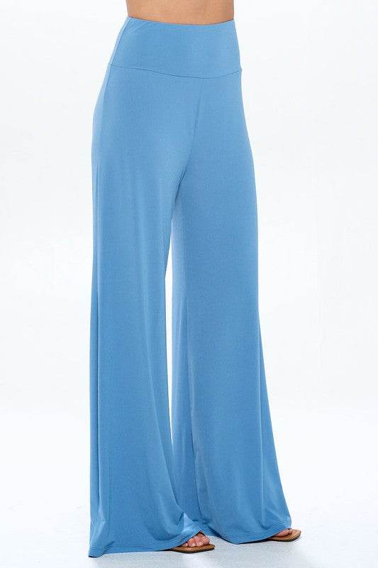 Made in USA Solid Wide Leg Pants w Thick Waistband - Shop Style & More | Fresh Looks, Everyday Deals & Free Shipping