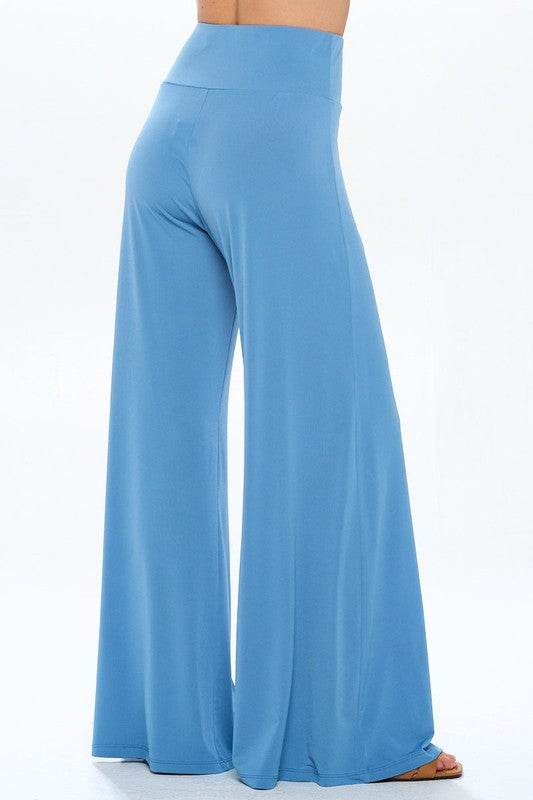 Made in USA Solid Wide Leg Pants w Thick Waistband - Shop Style & More | Fresh Looks, Everyday Deals & Free Shipping