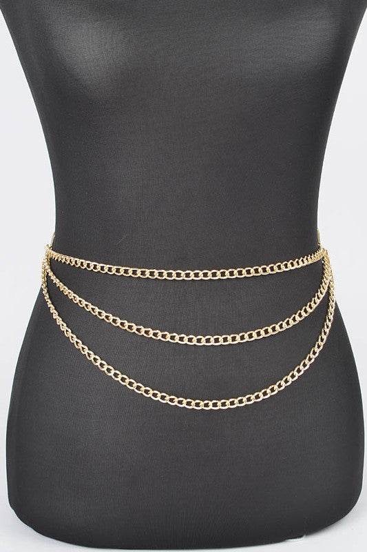 Plus Size Iconic Logo Layered Chain Belt - Shop Style & More | Fresh Looks, Everyday Deals & Free Shipping
