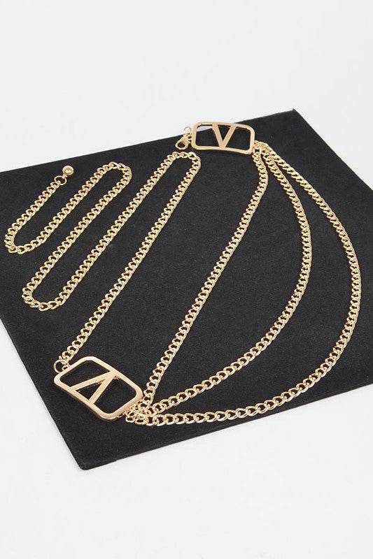 Plus Size Iconic Logo Layered Chain Belt - Shop Style & More | Fresh Looks, Everyday Deals & Free Shipping
