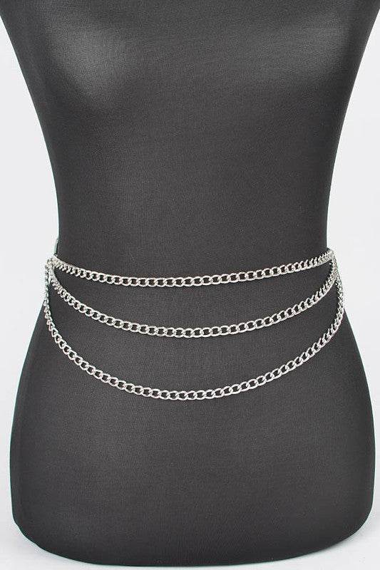 Plus Size Iconic Logo Layered Chain Belt - Shop Style & More | Fresh Looks, Everyday Deals & Free Shipping