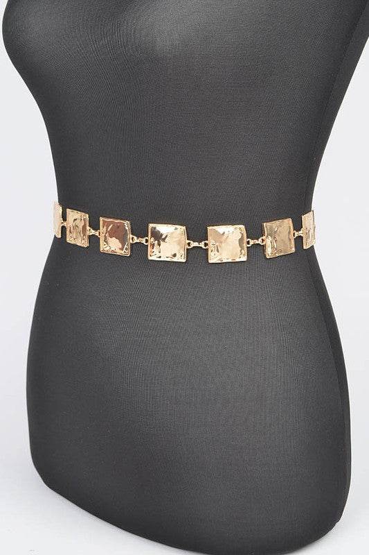 Plus Size Square Plate Iconic Chain Belt - Shop Style & More | Fresh Looks, Everyday Deals & Free Shipping