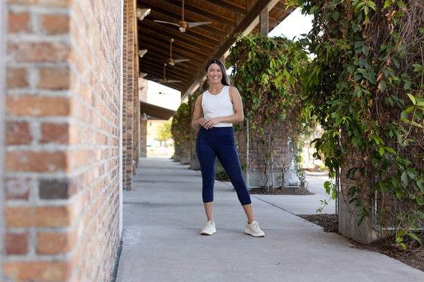 The Nova Navy CAPRI with Pocket Leggings - Shop Style & More | Fresh Looks, Everyday Deals & Free Shipping