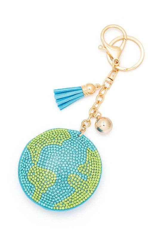 Iconic Earth Rhinestone Pillow Key Chain - Shop Style & More | Fresh Looks, Everyday Deals & Free Shipping