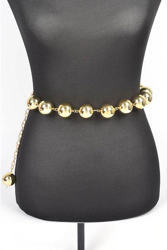 Oversize Metallic CCB Beads Fashion Chain Belt - Shop Style & More | Fresh Looks, Everyday Deals & Free Shipping
