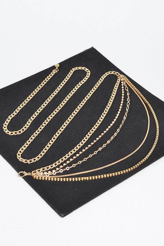Plus Size Mix Chain Rhinestone Layered Chain Belt - Shop Style & More | Fresh Looks, Everyday Deals & Free Shipping