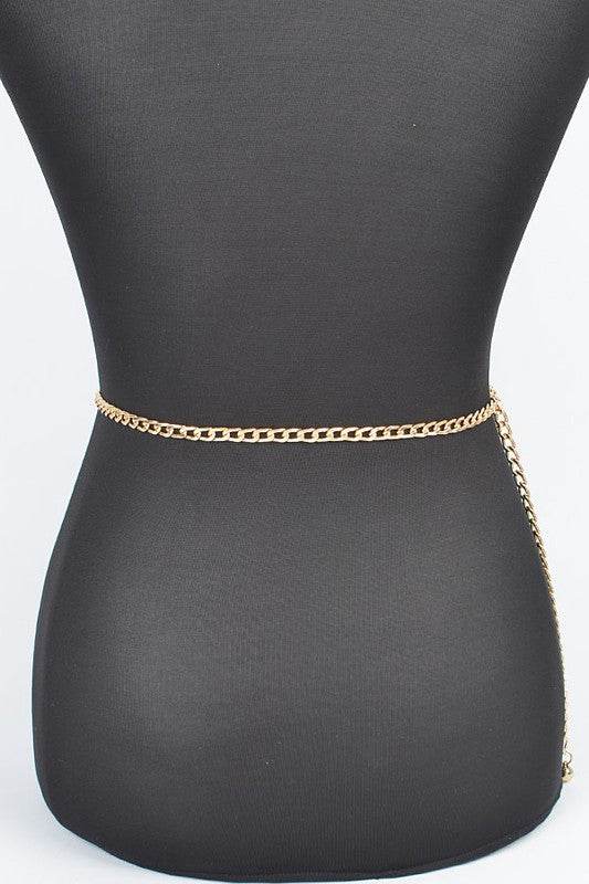 Plus Size Mix Chain Rhinestone Layered Chain Belt - Shop Style & More | Fresh Looks, Everyday Deals & Free Shipping