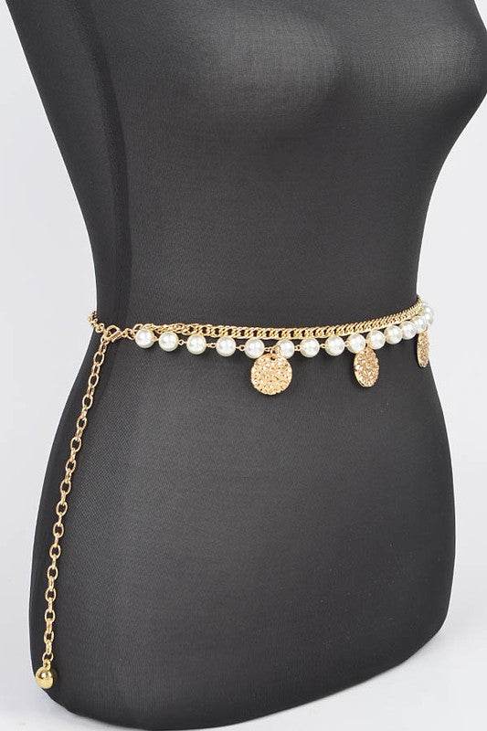 Fringe Disk Iconic Pearl Station Chain Belt - Shop Style & More | Fresh Looks, Everyday Deals & Free Shipping
