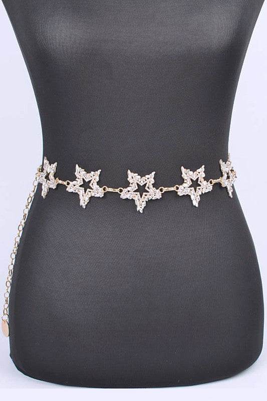 Rhinestone Star Iconic Chain Belt - Shop Style & More | Fresh Looks, Everyday Deals & Free Shipping