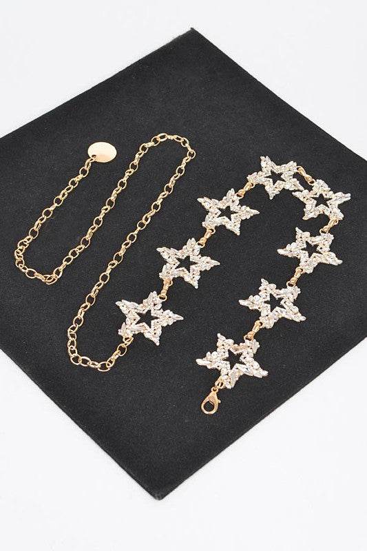 Rhinestone Star Iconic Chain Belt - Shop Style & More | Fresh Looks, Everyday Deals & Free Shipping