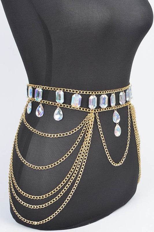 Oversize Acrylic Stone Layered Chain Belt - Shop Style & More | Fresh Looks, Everyday Deals & Free Shipping