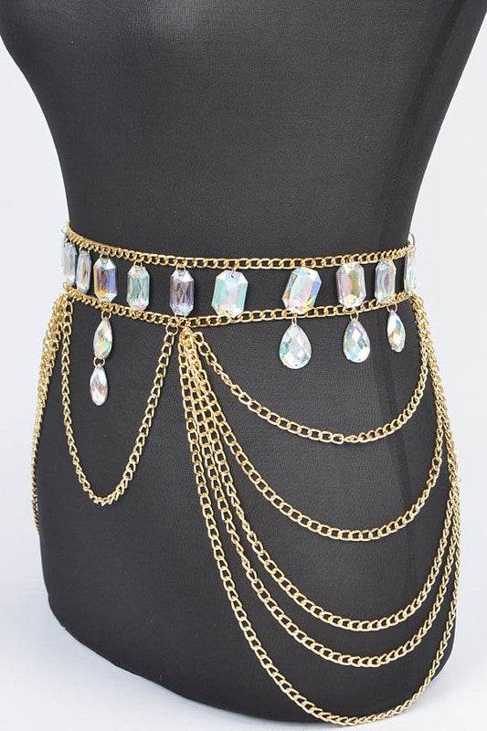 Oversize Acrylic Stone Layered Chain Belt - Shop Style & More | Fresh Looks, Everyday Deals & Free Shipping