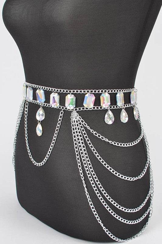 Oversize Acrylic Stone Layered Chain Belt - Shop Style & More | Fresh Looks, Everyday Deals & Free Shipping