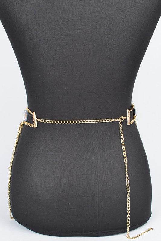 Oversize Acrylic Stone Layered Chain Belt - Shop Style & More | Fresh Looks, Everyday Deals & Free Shipping