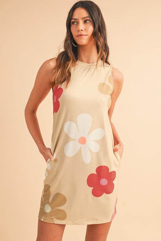 Daisy Flower Print Tank Dress - Shop Style & More | Fresh Looks, Everyday Deals & Free Shipping