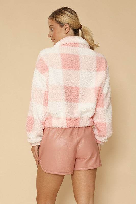 Sherpa bow zip up jacket - Shop Style & More | Fresh Looks, Everyday Deals & Free Shipping