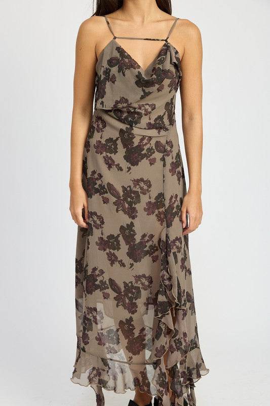 FLORAL RUFFLE MAXI DRESS - Shop Style & More | Fresh Looks, Everyday Deals & Free Shipping