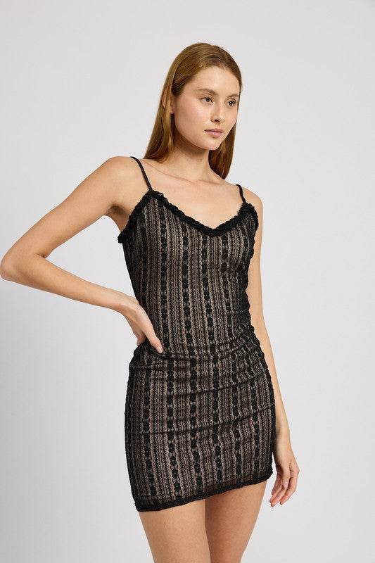 LACE MNI DRESS WITH RUFFLE DETAI - Shop Style & More | Fresh Looks, Everyday Deals & Free Shipping