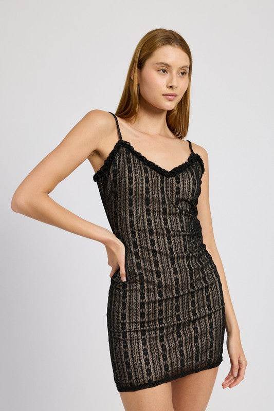 LACE MNI DRESS WITH RUFFLE DETAI - Shop Style & More | Fresh Looks, Everyday Deals & Free Shipping