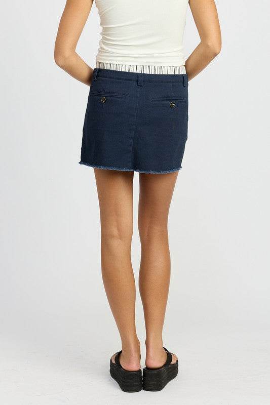 DOUBLE WAISTED HYBRID MINI SKIRT - Shop Style & More | Fresh Looks, Everyday Deals & Free Shipping