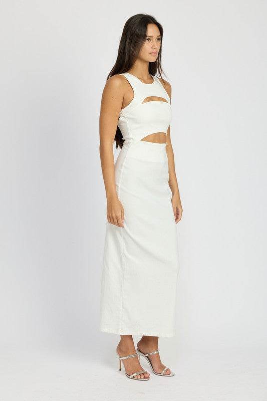 SLEEVELESS CUT OUT MIDI DRESS - Shop Style & More | Fresh Looks, Everyday Deals & Free Shipping