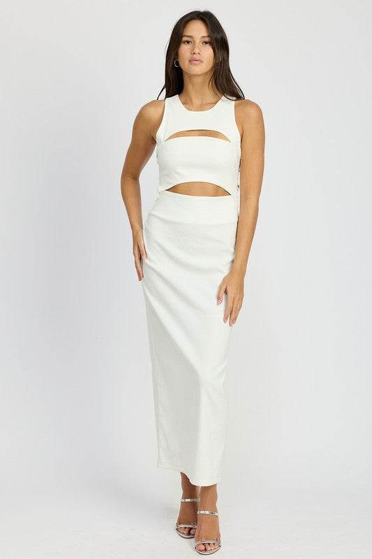SLEEVELESS CUT OUT MIDI DRESS - Shop Style & More | Fresh Looks, Everyday Deals & Free Shipping
