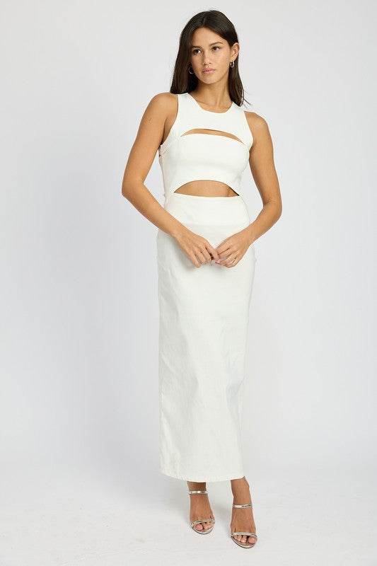 SLEEVELESS CUT OUT MIDI DRESS - Shop Style & More | Fresh Looks, Everyday Deals & Free Shipping
