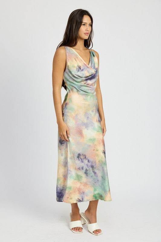 COWL NECK MIDI BIAS DRESS - Shop Style & More | Fresh Looks, Everyday Deals & Free Shipping
