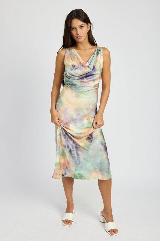 COWL NECK MIDI BIAS DRESS - Shop Style & More | Fresh Looks, Everyday Deals & Free Shipping