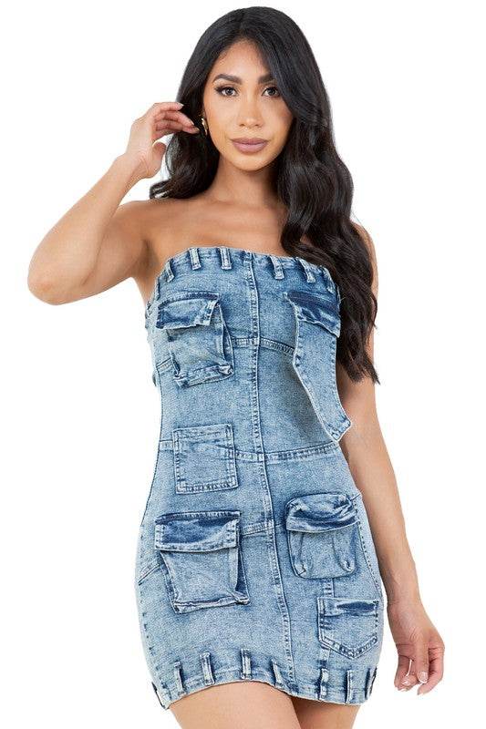 WOMEN FASHION DENIM DRESS - Shop Style & More | Fresh Looks, Everyday Deals & Free Shipping