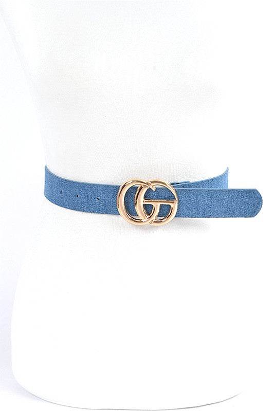 Plus Size Denim Logo Buckle Belt - Shop Style & More | Fresh Looks, Everyday Deals & Free Shipping