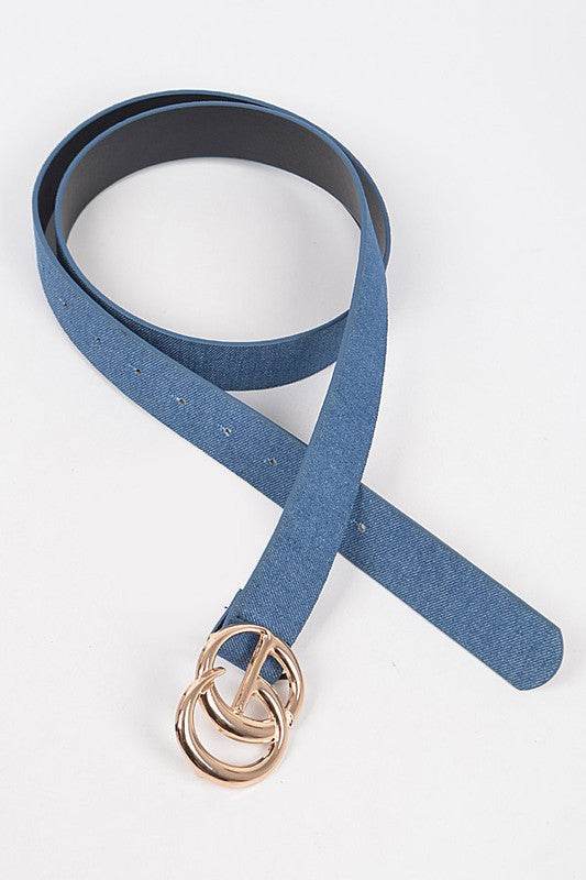 Plus Size Denim Logo Buckle Belt - Shop Style & More | Fresh Looks, Everyday Deals & Free Shipping