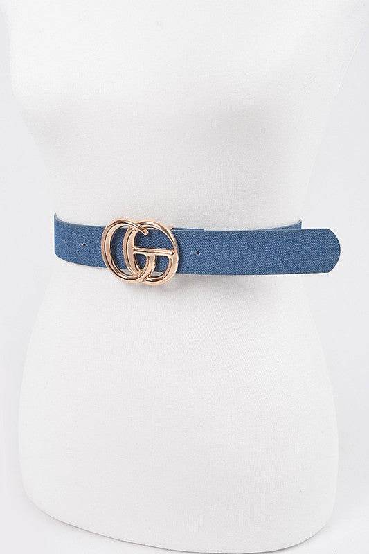 Plus Size Denim Logo Buckle Belt - Shop Style & More | Fresh Looks, Everyday Deals & Free Shipping