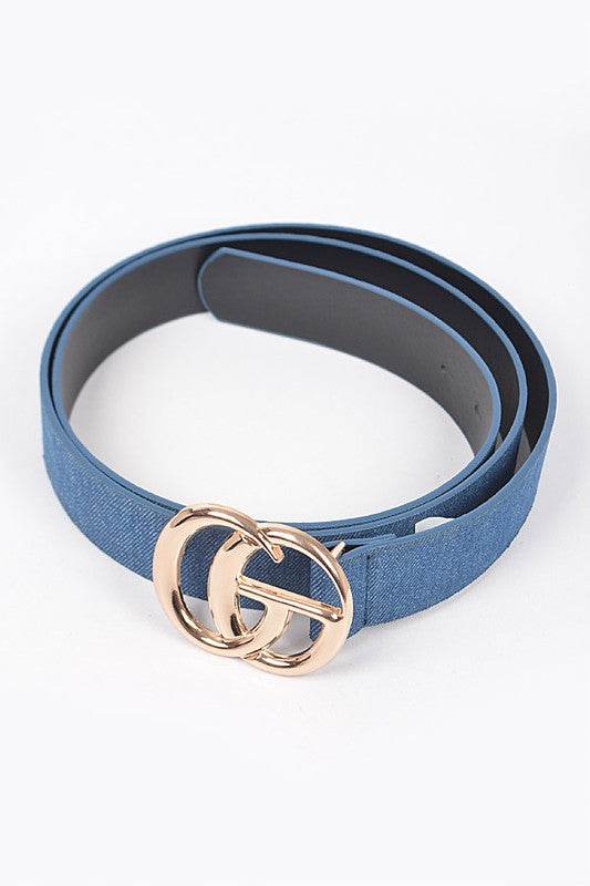 Plus Size Denim Logo Buckle Belt - Shop Style & More | Fresh Looks, Everyday Deals & Free Shipping