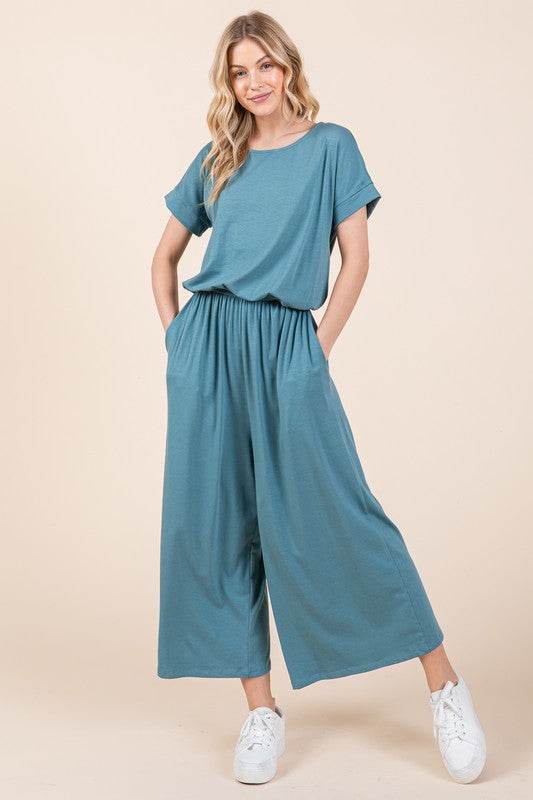 Wide Leg Jumpsuit with Side Pockets - Shop Style & More | Fresh Looks, Everyday Deals & Free Shipping