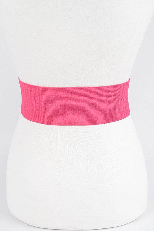 Metallic Faux Leather Elastic Fashion Wide Belt - Shop Style & More | Fresh Looks, Everyday Deals & Free Shipping
