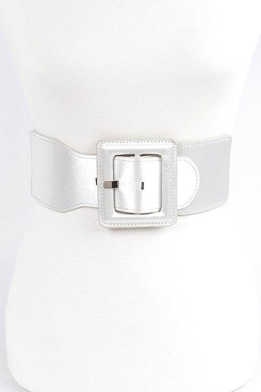 Satin Metallic Elastic Fashion Wide Belt - Shop Style & More | Fresh Looks, Everyday Deals & Free Shipping