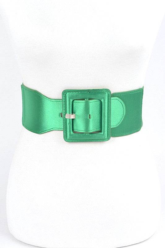 Satin Metallic Elastic Fashion Wide Belt - Shop Style & More | Fresh Looks, Everyday Deals & Free Shipping