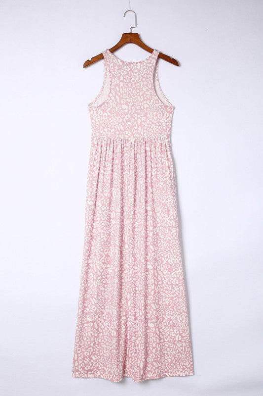 Leopard Dust Baby Pink Sleeveless maxi dress - Shop Style & More | Fresh Looks, Everyday Deals & Free Shipping