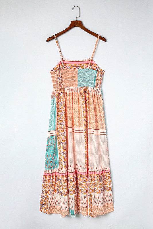 Patchwork mint coral long sundress - Shop Style & More | Fresh Looks, Everyday Deals & Free Shipping