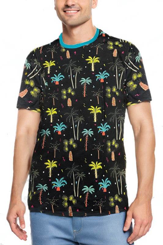 Allover Print Short Sleeve Tshirt - Shop Style & More | Fresh Looks, Everyday Deals & Free Shipping