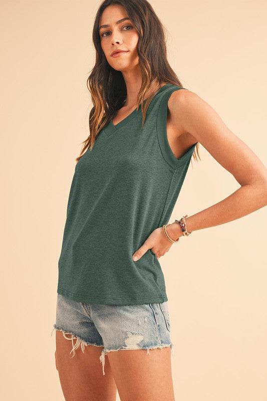 Ribbed V Neck Tank - Shop Style & More | Fresh Looks, Everyday Deals & Free Shipping