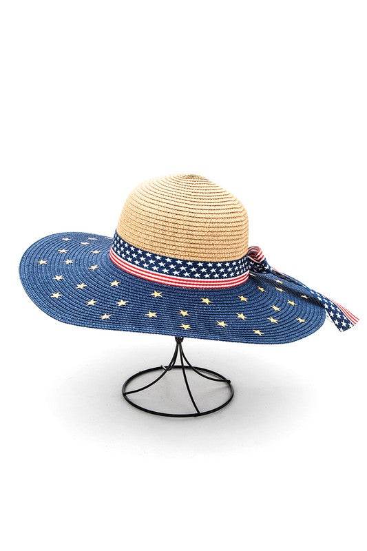 American Flag Printed Straw Floppy Hat - Shop Style & More | Fresh Looks, Everyday Deals & Free Shipping
