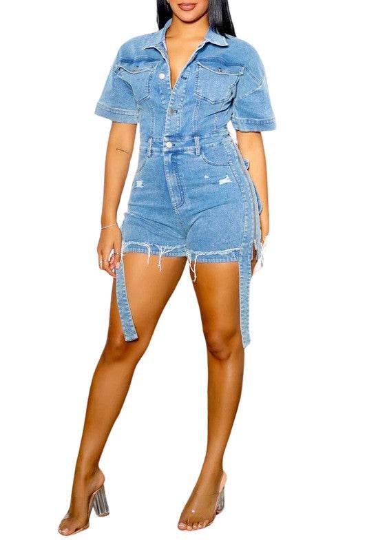 Denim Dazzle Romper - Shop Style & More | Fresh Looks, Everyday Deals & Free Shipping
