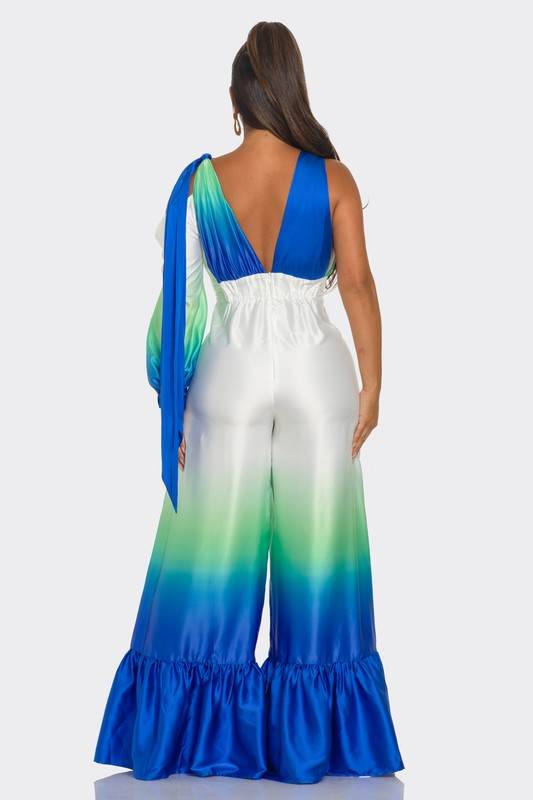 Ocean Satin Ombre Jumpsuit - Shop Style & More | Fresh Looks, Everyday Deals & Free Shipping