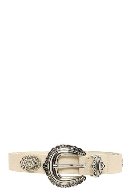 Etched Buckle Faux Leather Belt - Shop Style & More | Fresh Looks, Everyday Deals & Free Shipping